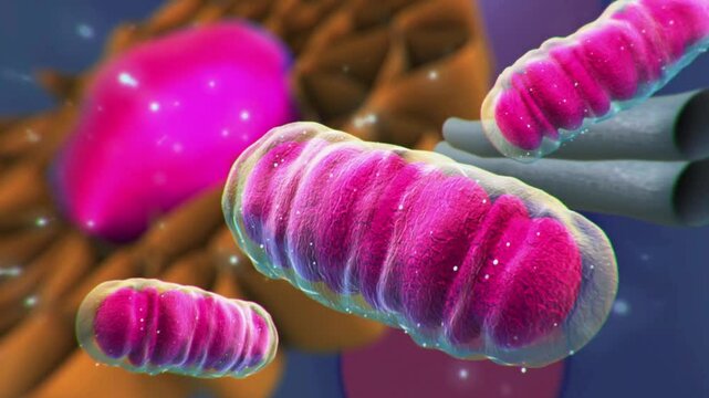 Microscopic View of Rod-Shaped Bacteria in a Cellular Environment