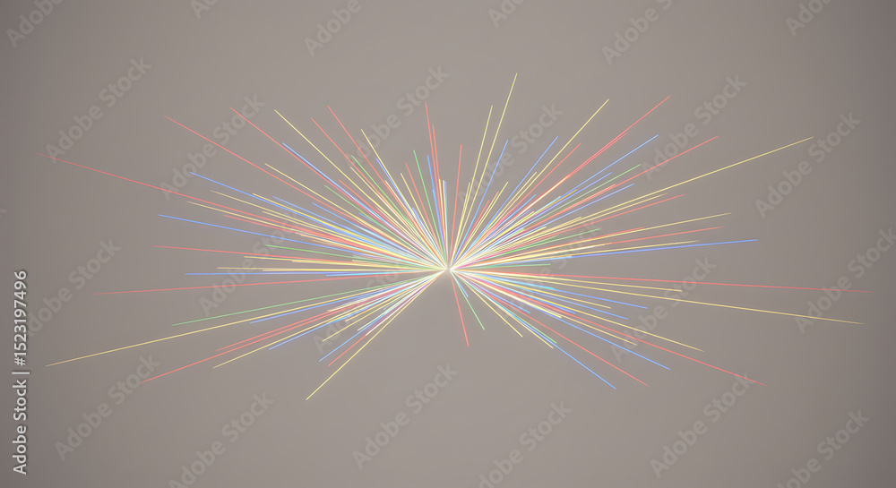 Poster abstract burst of light: a vibrant and dynamic visual, radiating outwards from a central point, rese