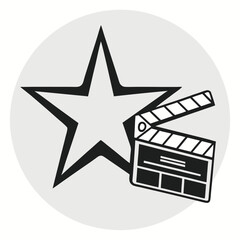 Star and clapperboard graphic