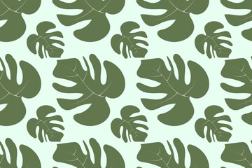 Tropical foliage pattern in seamless vector format, featuring exotic palm leaves. Vintage botanical background for creative designs © Liuba