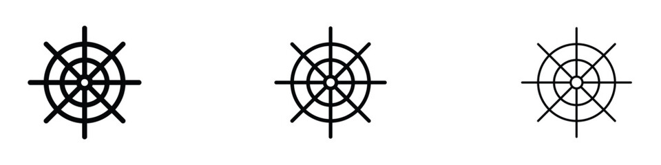 Obraz premium Ship wheel icon