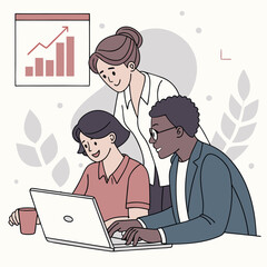 Teamwork collaboration illustration