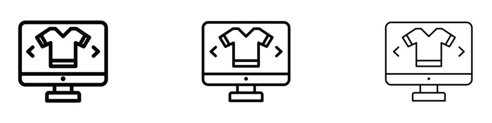 Online clothes shopping icon