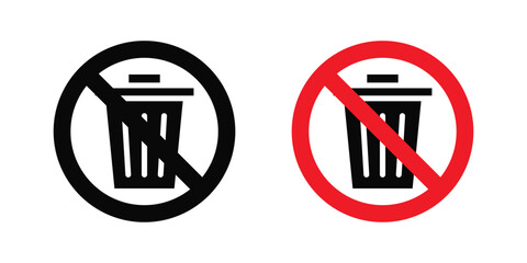 No trash sign