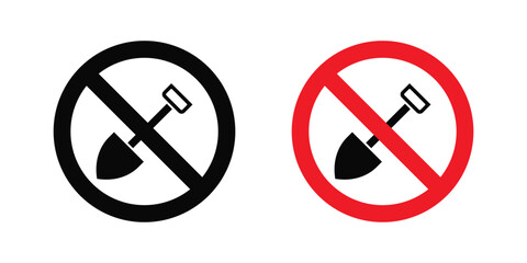No digging sign