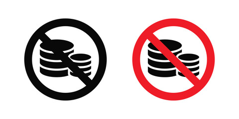 No cash sign