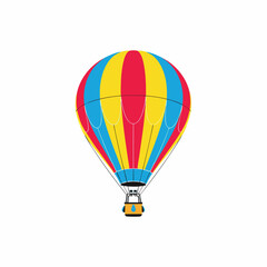 Obraz premium Colorful hot air balloon flying in a clear sky 