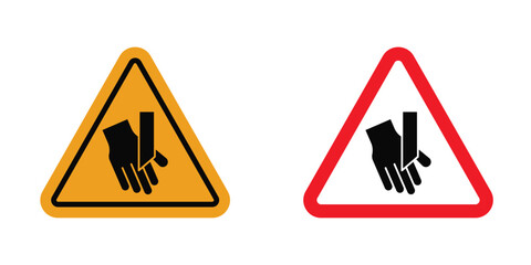 Cutting hand straight blade sign