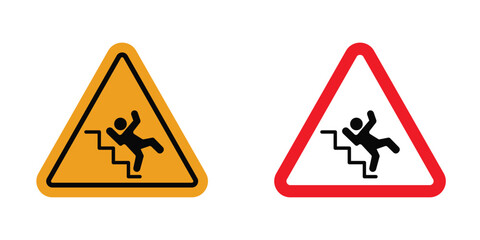 Caution stairway sign