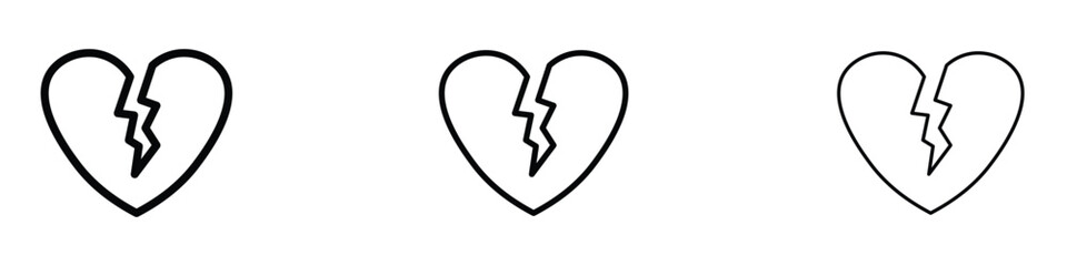 Broken heart icon
