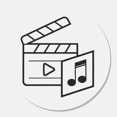 Video music movie icon illustration