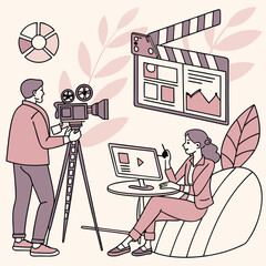 Video production team collaboration