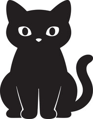 Obraz premium a cute cat silhouette vector style