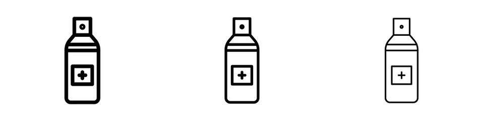 Medical pump icons in flat style. line art. vector illustration
