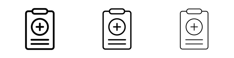 Fototapeta premium Prescription icons in flat style. line art. vector illustration