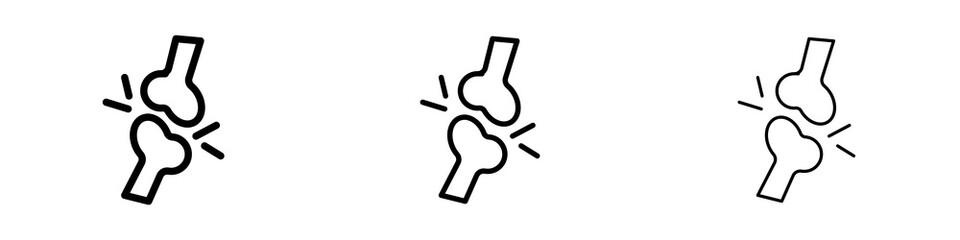 Obraz premium Joint icons in flat style. line art. vector illustration