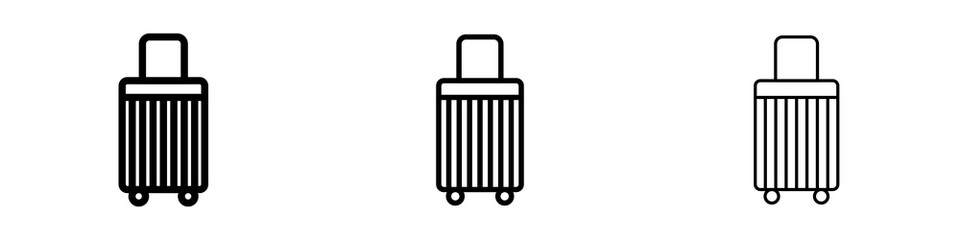 Luggage icons in flat style. line art. vector illustration