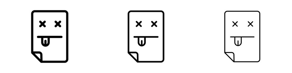 Obraz premium Broken Image icons in flat style. line art. vector illustration