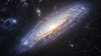 Stunning Galaxy View in Space – A Beautiful Cosmic Scene of Stars and Nebulae