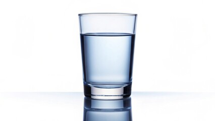 Drinking water glass isolated on white background