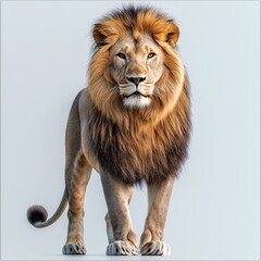 Fototapeta premium Majestic Lion Portrait - Capturing the King of the Jungle in Stunning Wildlife Photography