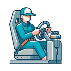 
illustration design of a driver