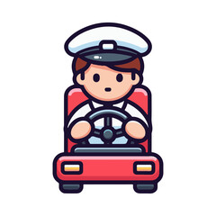 
illustration design of a driver