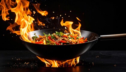 Fiery Wok Stir-Fry: A Culinary Delight