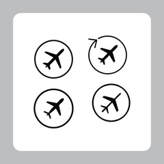 Airplane Outline Icon  Vector Symbol for Flying and Transportair plane