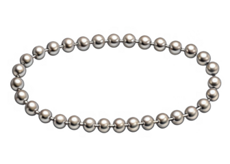 Ball chain isolated on transparent background.