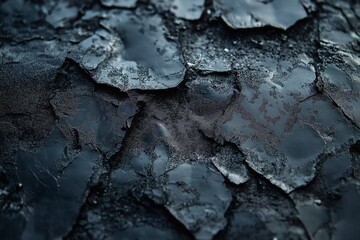 Dark Cracked Metal Texture. Abstract Industrial Grunge Surface Background