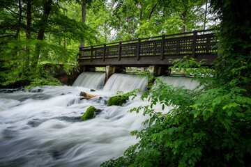 Maramec springs  stream and waterfalls in  the Ozarks of Missouri