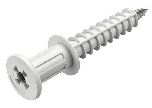 Plastic wall anchor Isolated on a transparent background.