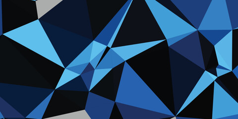 Obraz premium Abstract geometric polygon background with various shades of blue and gray suitable for modern design projects