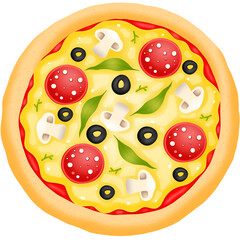 Cute pizza png
