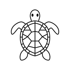 Simple turtle icon with shell pattern