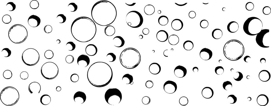 Abstract black and white circle pattern design