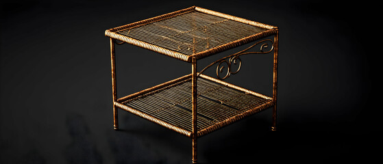 Gold Wire Shelf Display Stand