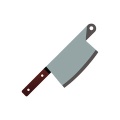 butcher knife vector art on white background
