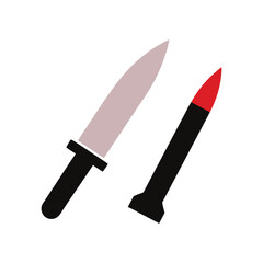 chisel knife vector art on white background