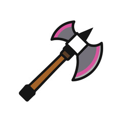 stone axe vector art on white background