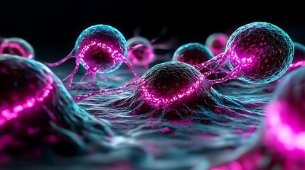 Brightly Colored T-Cells versus Dark Cancer Cells