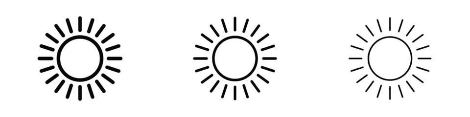 Sun icon editable. Design template vector