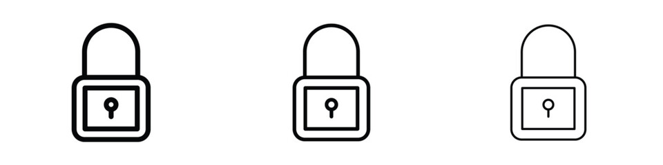 Lock icon editable. Design template vector