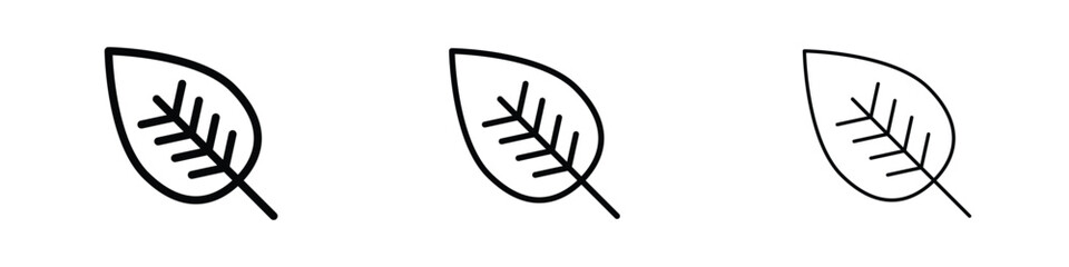 Leaf icon editable. Design template vector