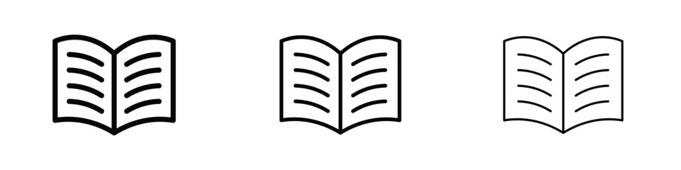 Book icon editable. Design template vector