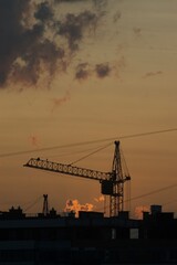 Obraz premium Sunset over the city