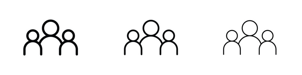 Users icon editable. Design template vector