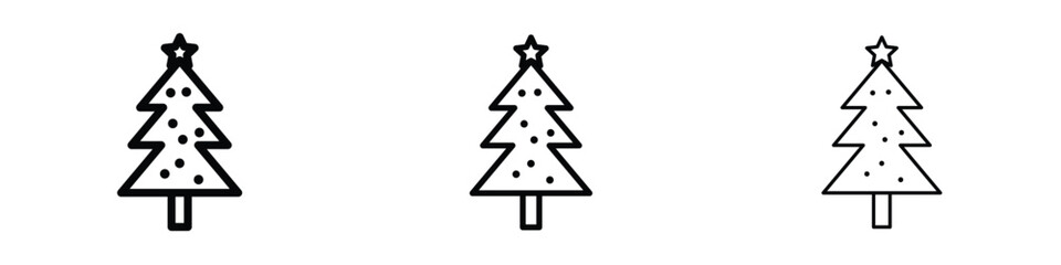 Tree christmas icon editable. Design template vector