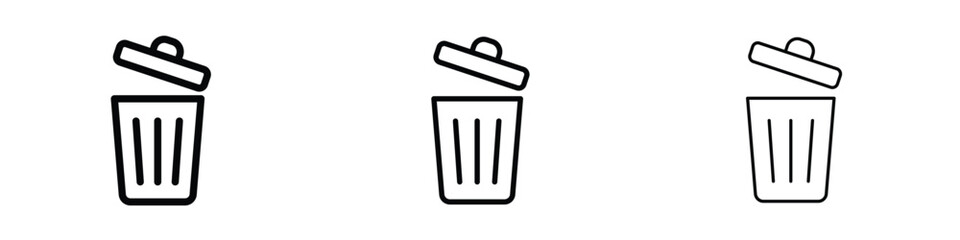 Trash icon editable. Design template vector